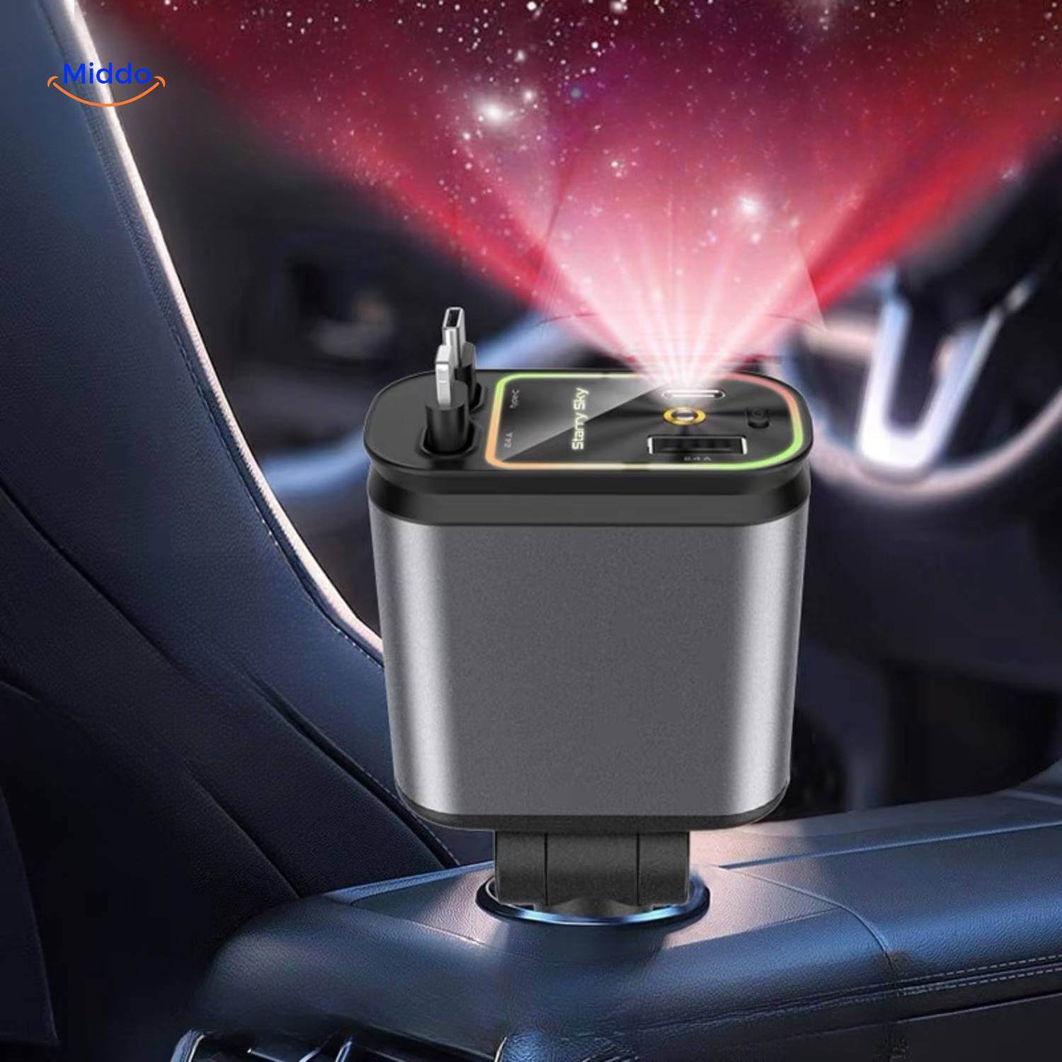 AutoCharge™ 120W | Caricatore 4-in-1, Super Veloce, Cielo Stellato RGB!