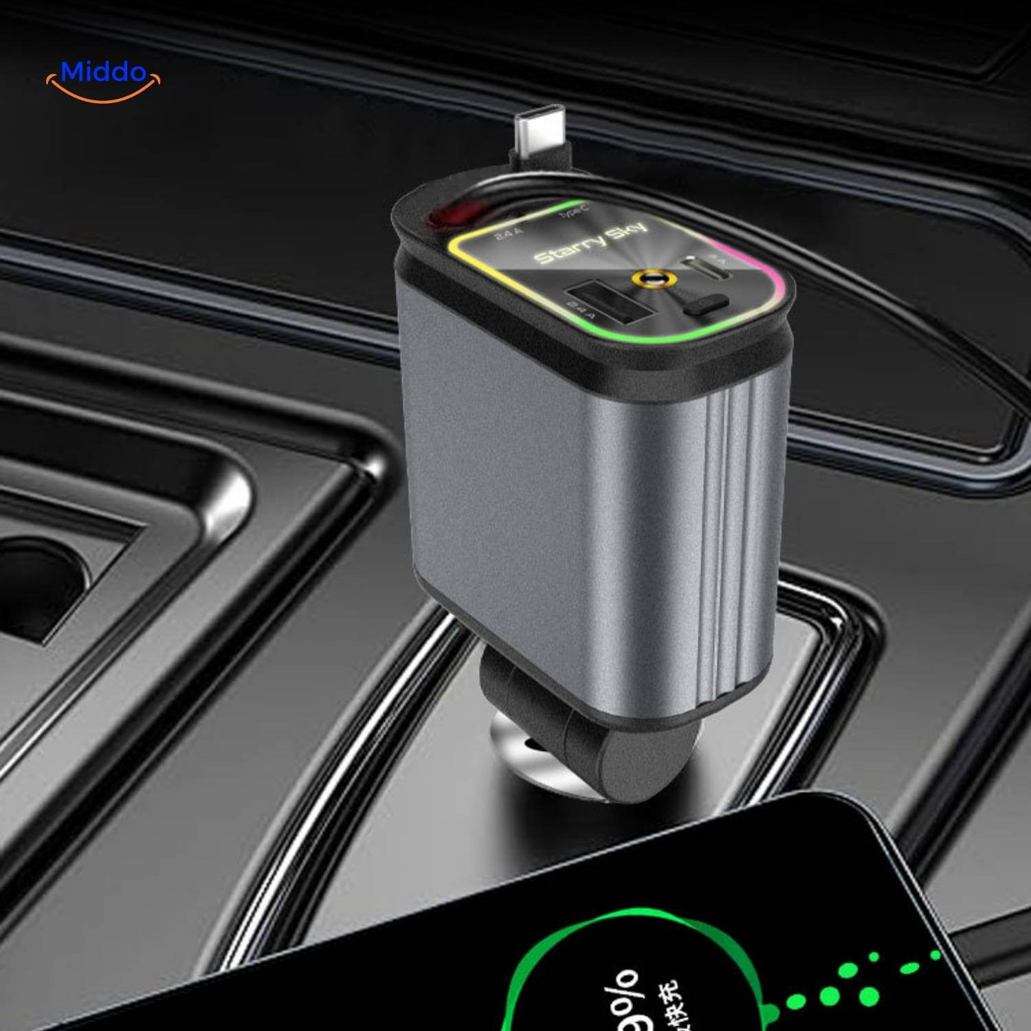 AutoCharge™ 120W | Caricatore 4-in-1, Super Veloce, Cielo Stellato RGB!