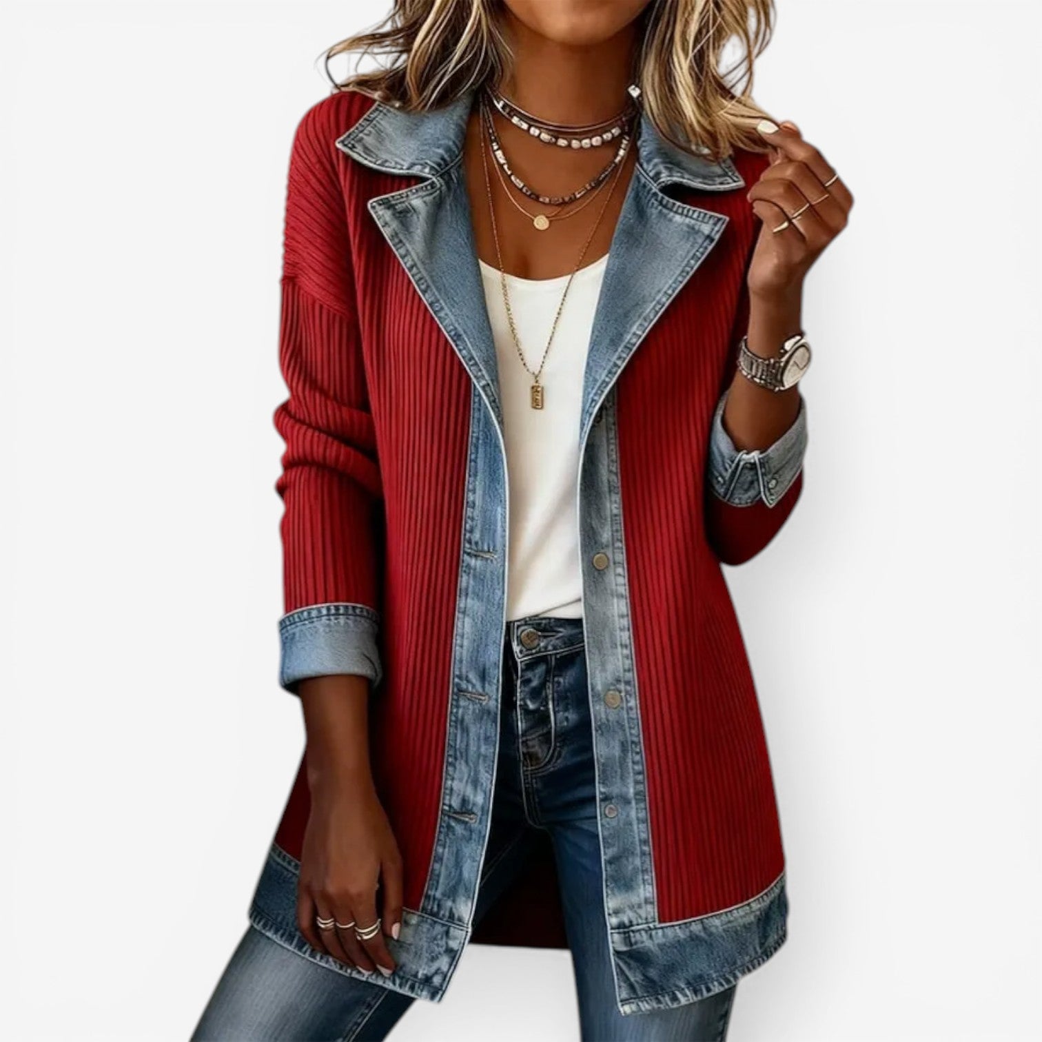 Emilia™ Giacca in denim misto