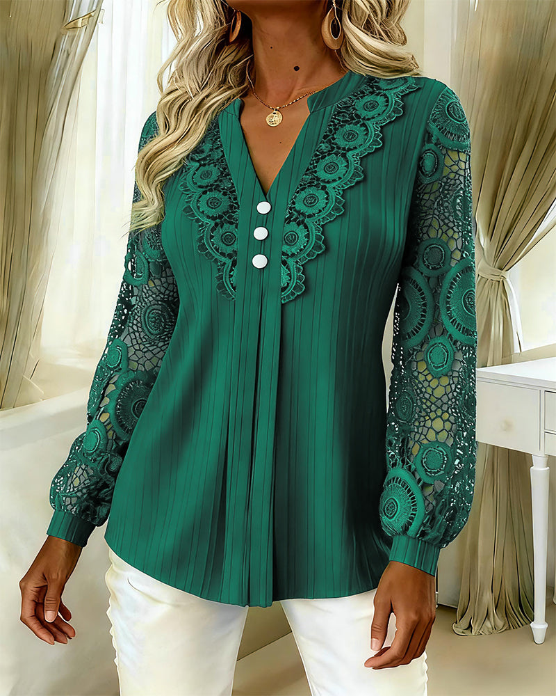 Camicia Elegante In Pizzo