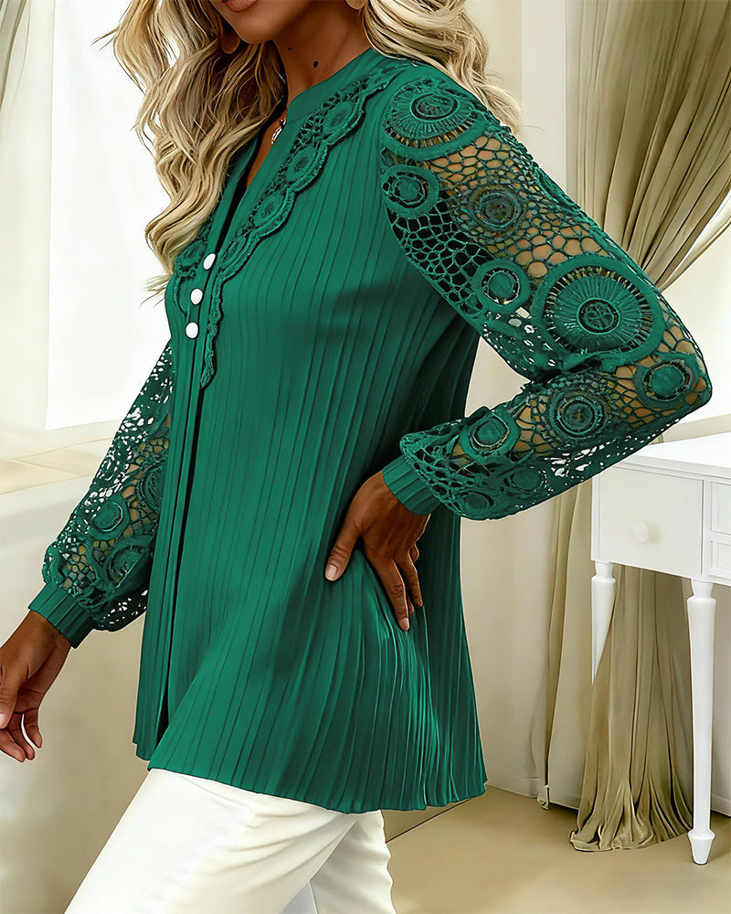 Camicia Elegante In Pizzo