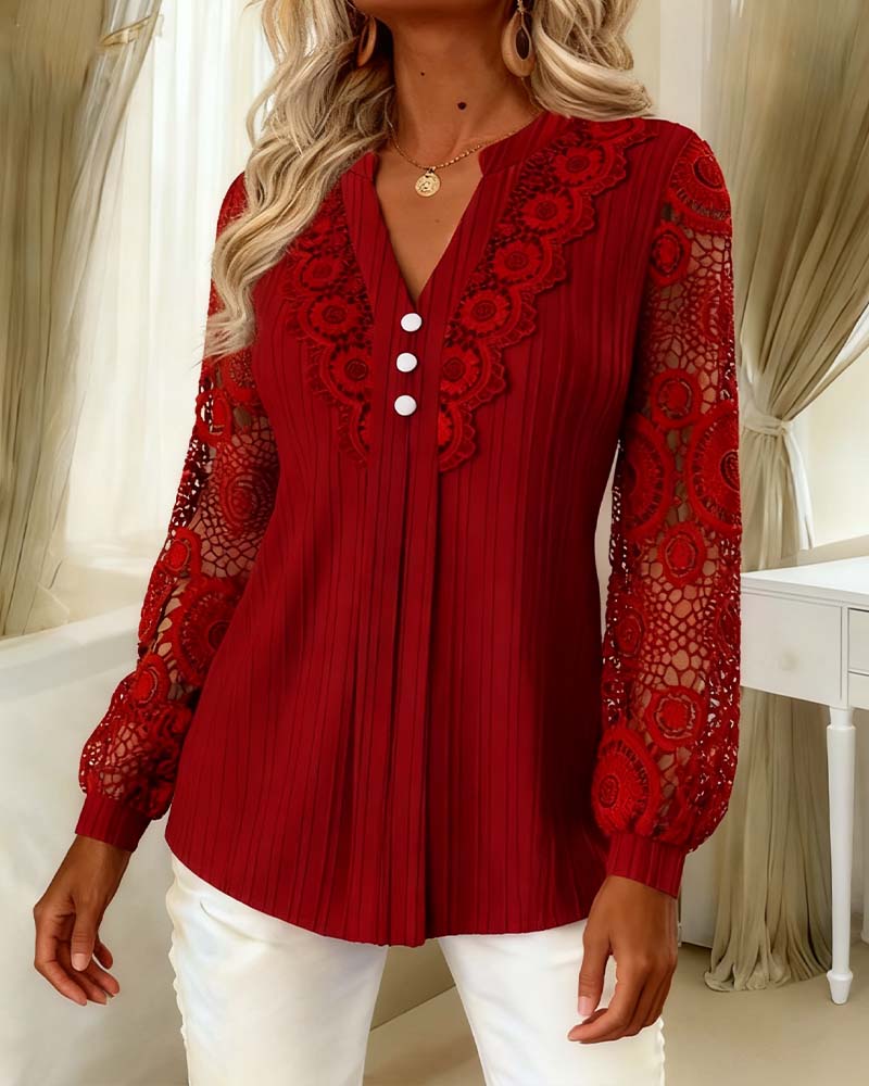 Camicia Elegante In Pizzo