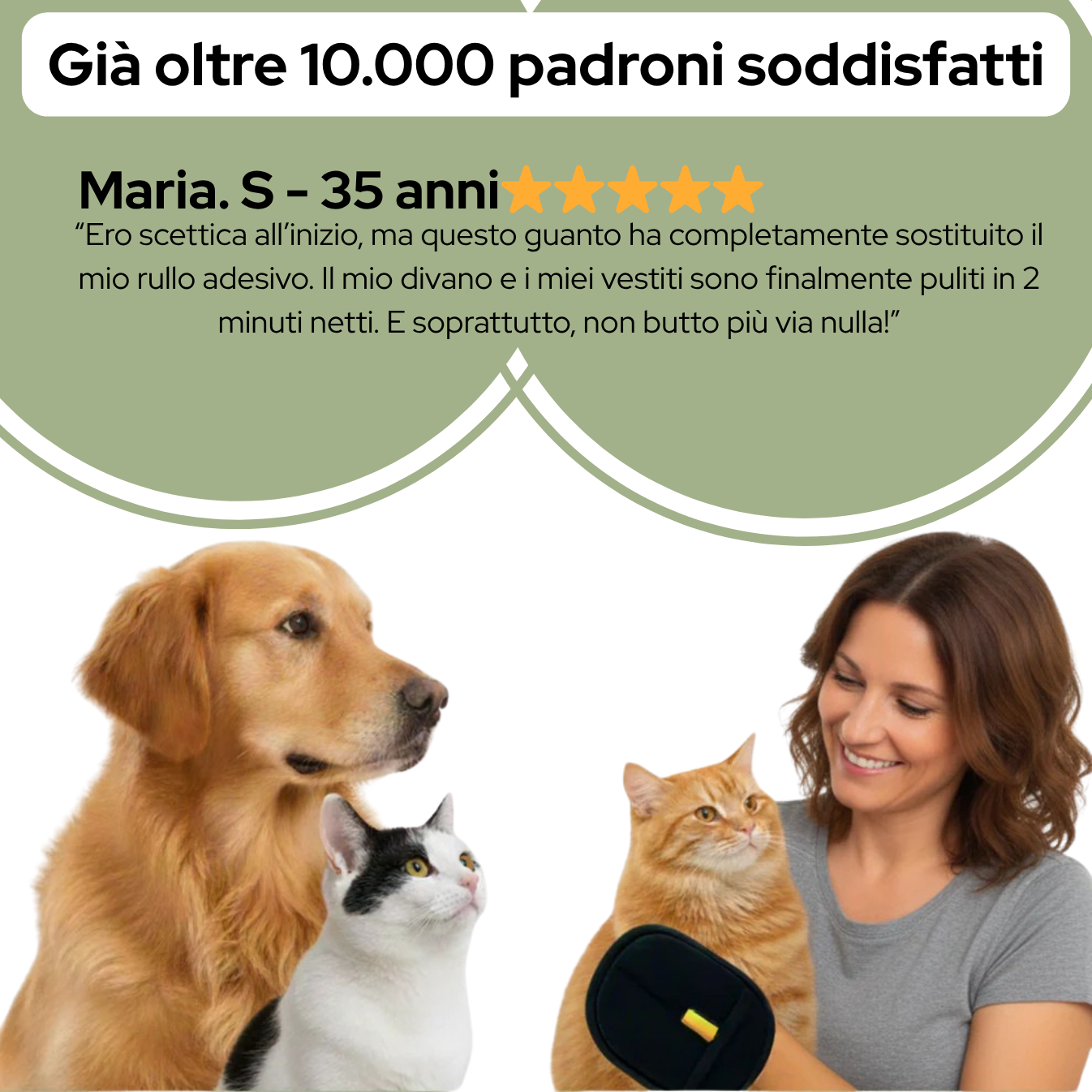 Emporio Animale™ Guanto Antipeli Riutilizzabile ed Ecologico