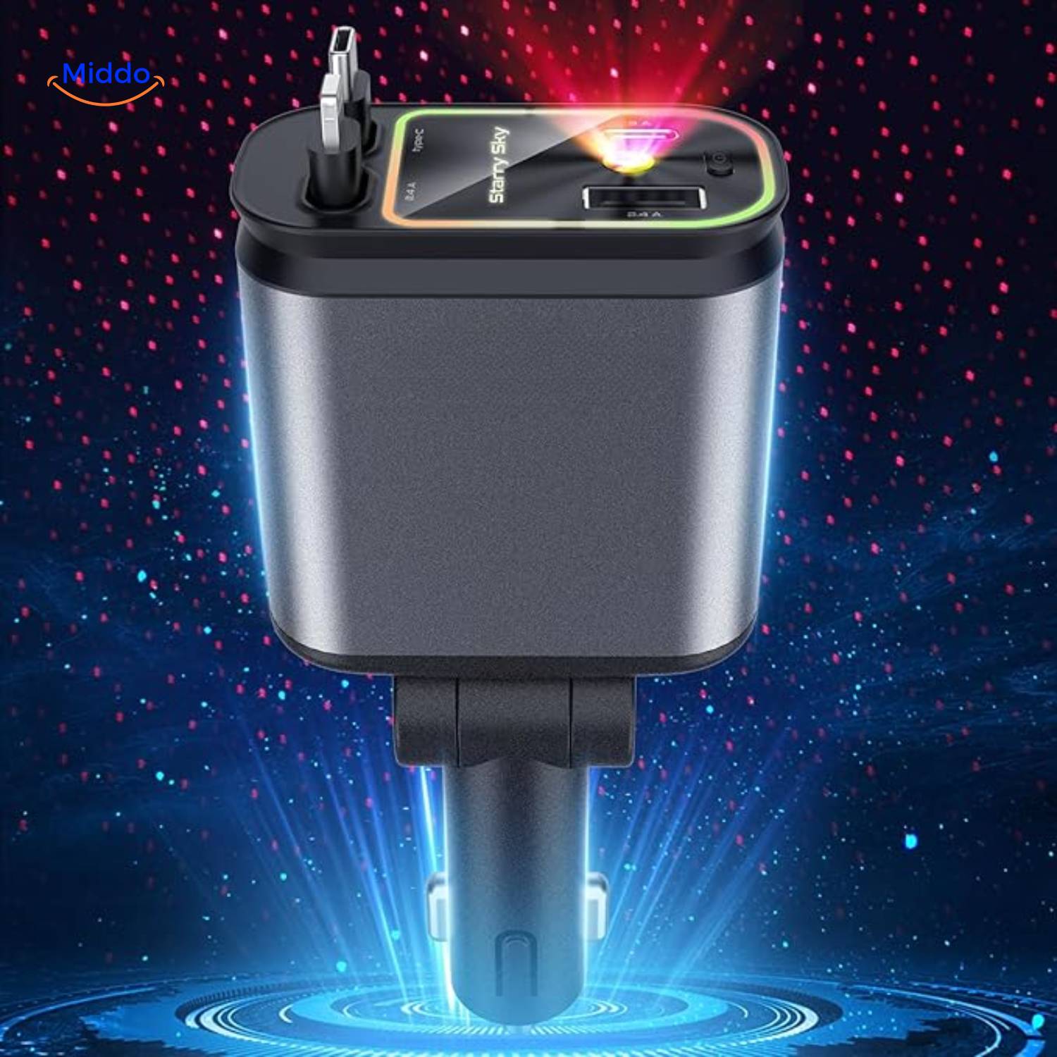 AutoCharge™ 120W | Caricatore 4-in-1, Super Veloce, Cielo Stellato RGB!