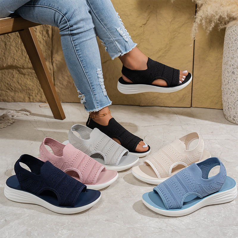 Giulia | Sandali con zeppa in maglia traspirante da donna