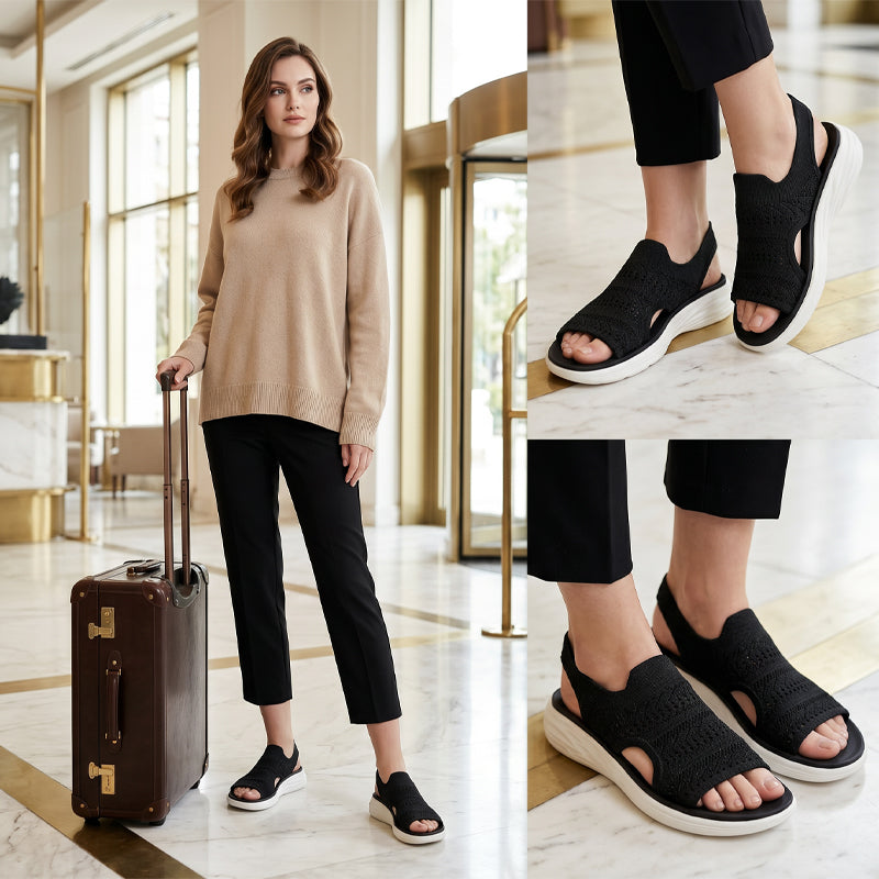 Giulia | Sandali con zeppa in maglia traspirante da donna