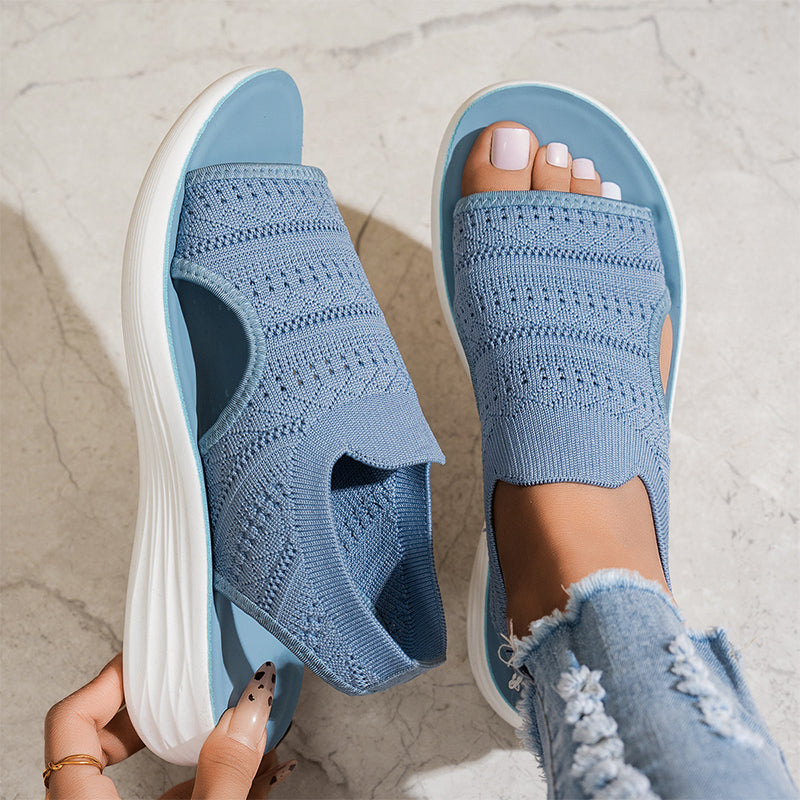 Giulia | Sandali con zeppa in maglia traspirante da donna