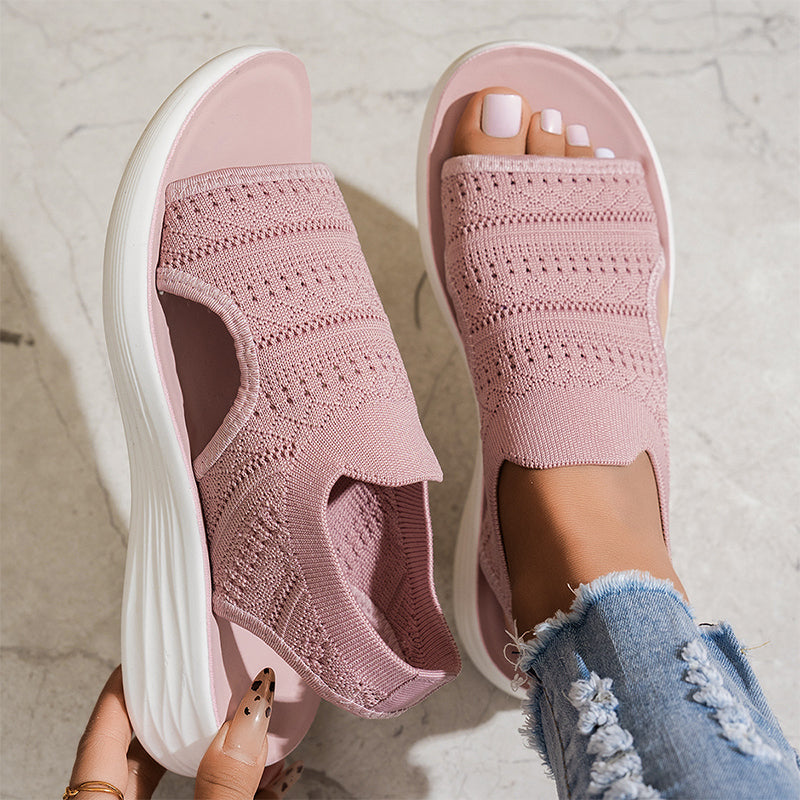 Giulia | Sandali con zeppa in maglia traspirante da donna